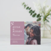 ハグとキスを送信カスタムフォトバレンタイン ポストカード (スタンド正面)