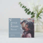 ハグとキスを送信カスタムフォトバレンタイン ポストカード (スタンド正面)