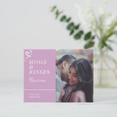 ハグとキスを送信カスタムフォトバレンタイン ポストカード (スタンド正面)