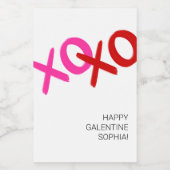 ハグとキスガレンティンデーXOXOギャルパル ワインラベル (シングルラベル)