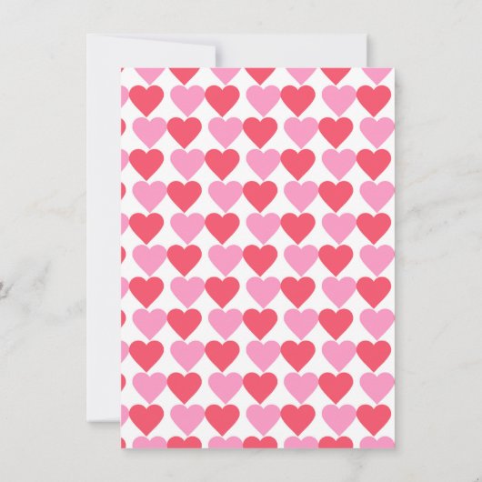 ハグとキスグランドパフォトバレンタインデーカード 招待状 (裏面)