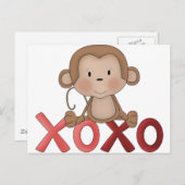 ハグとキスサル ポストカード (正面/裏面)