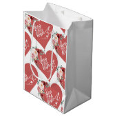 ハグとキスハート ミディアムペーパーバッグ (正面アングル)