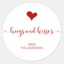 ハグとキスバレンタインのステッカー