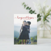 ハグとキスバレンタインの写真はがき シーズンポストカード (スタンド正面)