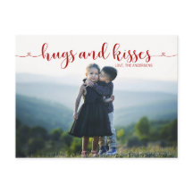 ハグとキスバレンタインの写真はがき
