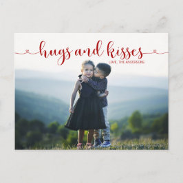 ハグとキスバレンタインの写真はがき シーズンポストカード