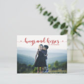 ハグとキスバレンタインの写真はがき シーズンポストカード (スタンド正面)