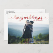 ハグとキスバレンタインの写真はがき シーズンポストカード (正面/裏面)