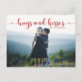 ハグとキスバレンタインの写真はがき シーズンポストカード