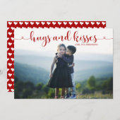 ハグとキスバレンタインの写真カード シーズンカード (正面/裏面)