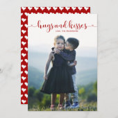 ハグとキスバレンタインの写真カード シーズンカード (正面/裏面)
