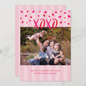 ハグとキスバレンタインの写真カード シーズンカード (正面/裏面)