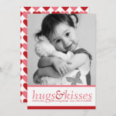 ハグとキスバレンタインの写真 シーズンカード (正面/裏面)