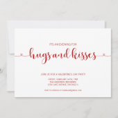 ハグとキスバレンタインデーパーティーカード 招待状 (正面)