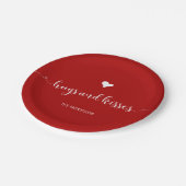 ハグとキスバレンタインデー紙プレート ペーパープレート (アングル)