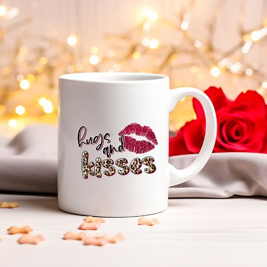 ハグとキスバレンタインデー コーヒーマグカップ