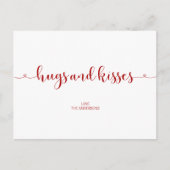 ハグとキスバレンタイン葉書 シーズンポストカード (正面)