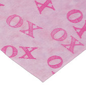 ハグとキスピンクXO XO ショートテーブルランナー (コーナー)