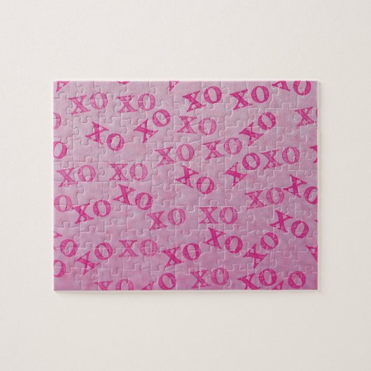 ハグとキスピンクXO XO ジグソーパズル (横)