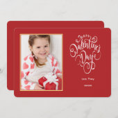 ハグとキス写真バレンタインのカード シーズンカード (正面/裏面)