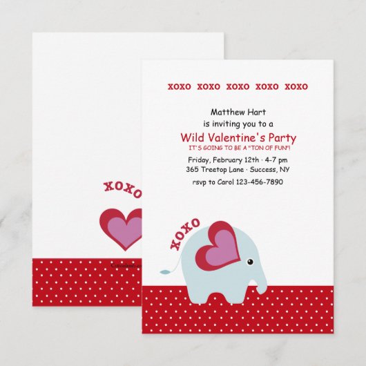 ハグとキス招待状 招待状 (正面/裏面)