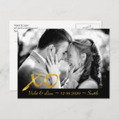 ハグとキス日付の保存 案内ポストカード (正面/裏面)