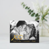 ハグとキス日付の保存 案内ポストカード (スタンド正面)