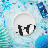 ハグとキス白黒紙プレート ペーパープレート (パーティー)