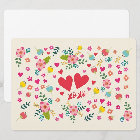 ハグとキス花とハート (正面/裏面)