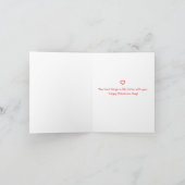 ハグとキス赤いハートバレンタインデー カード (内部)