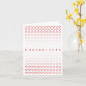 ハグとキス赤いハートバレンタインデー カード (黄色い花)