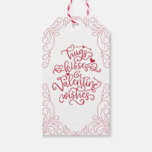 ハグとキス  グリッター  バレンタインデー ギフトタグ