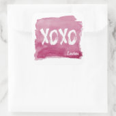 ハグとキス |ステッパーソナライズされたカー スクエアシール (バッグ)