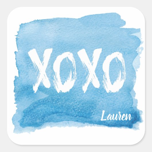 ハグとキス |ステッパーソナライズされたカー スクエアシール (正面)