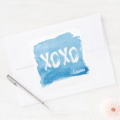 ハグとキス |ステッパーソナライズされたカー スクエアシール (封筒)