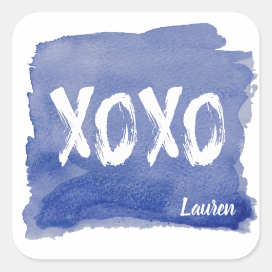 ハグとキス |ステッパーソナライズされたカー スクエアシール (正面)