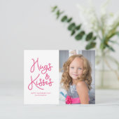 「ハグとキス」バレンタインデーの写真 シーズンポストカード (スタンド正面)