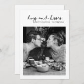ハグとキス バレンタインデー | 現代の写真 シーズンカード (正面/裏面)