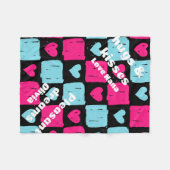 ハグとキス フリースブランケット (正面(横))