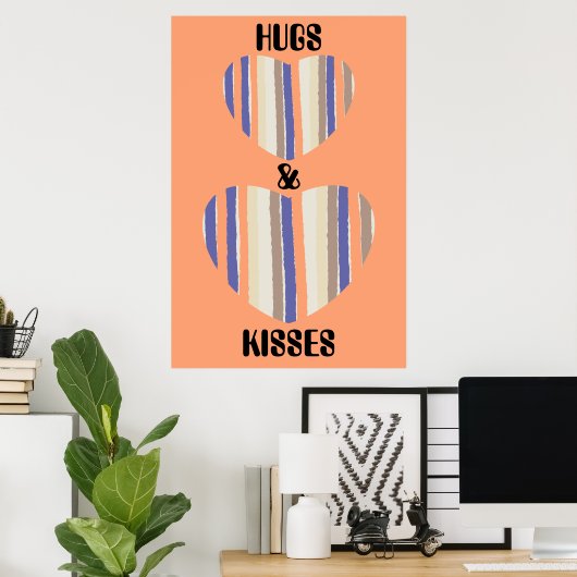 ハグとキス ポスター (ホームオフィス)