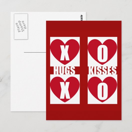 ハグとキス ポストカード (正面/裏面)