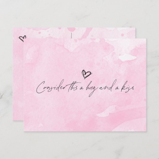 ハグとキス ポストカード (正面/裏面)