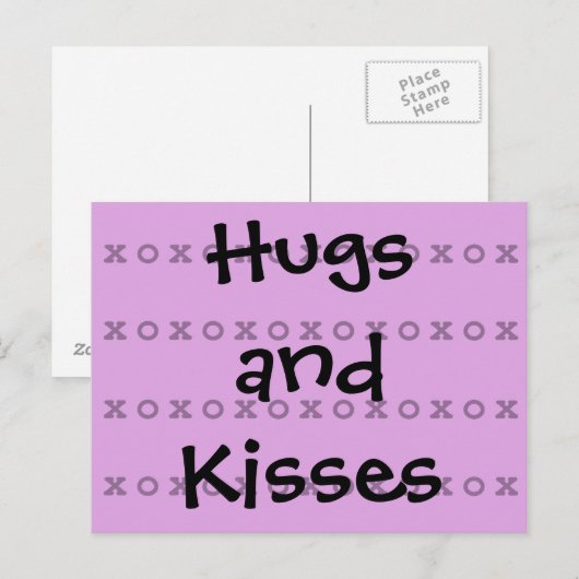 ハグとキス ポストカード (正面/裏面)