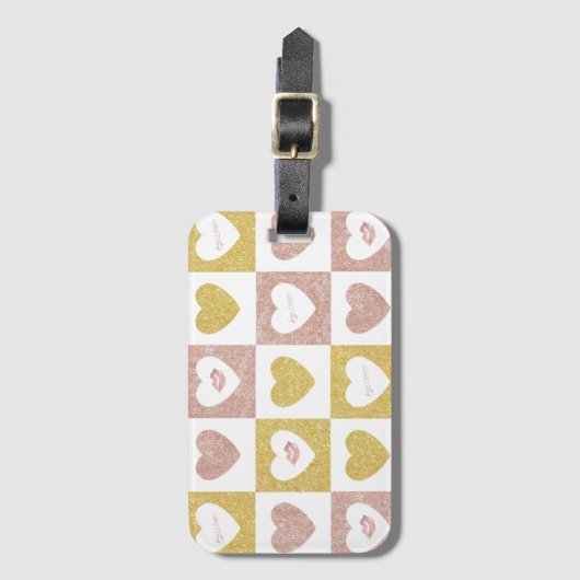 ハグとキス ラゲッジタグ (正面縦)