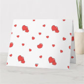 ハグとキス ヴァレンタインデー カスタム写真 カード (裏面)