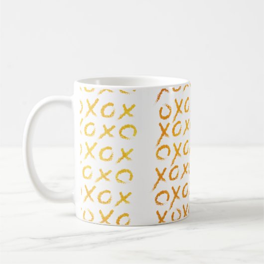 ハグとキス xoxo コーヒーマグカップ (左)