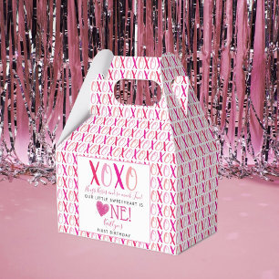 ハグとキス (XOXO) バレンタインデー お誕生日1歳のバースデー フェイバーボックス