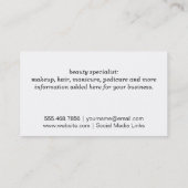 ハグとキス(XOXO) 名刺 (裏面)