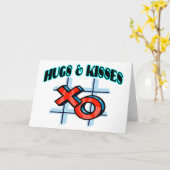 ハグとキスXO カード (黄色い花)